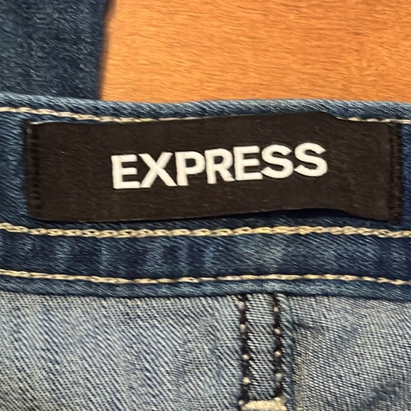 Express stretch, lowrise, bell flare jeans, size 12 short - Picture 5 of 8